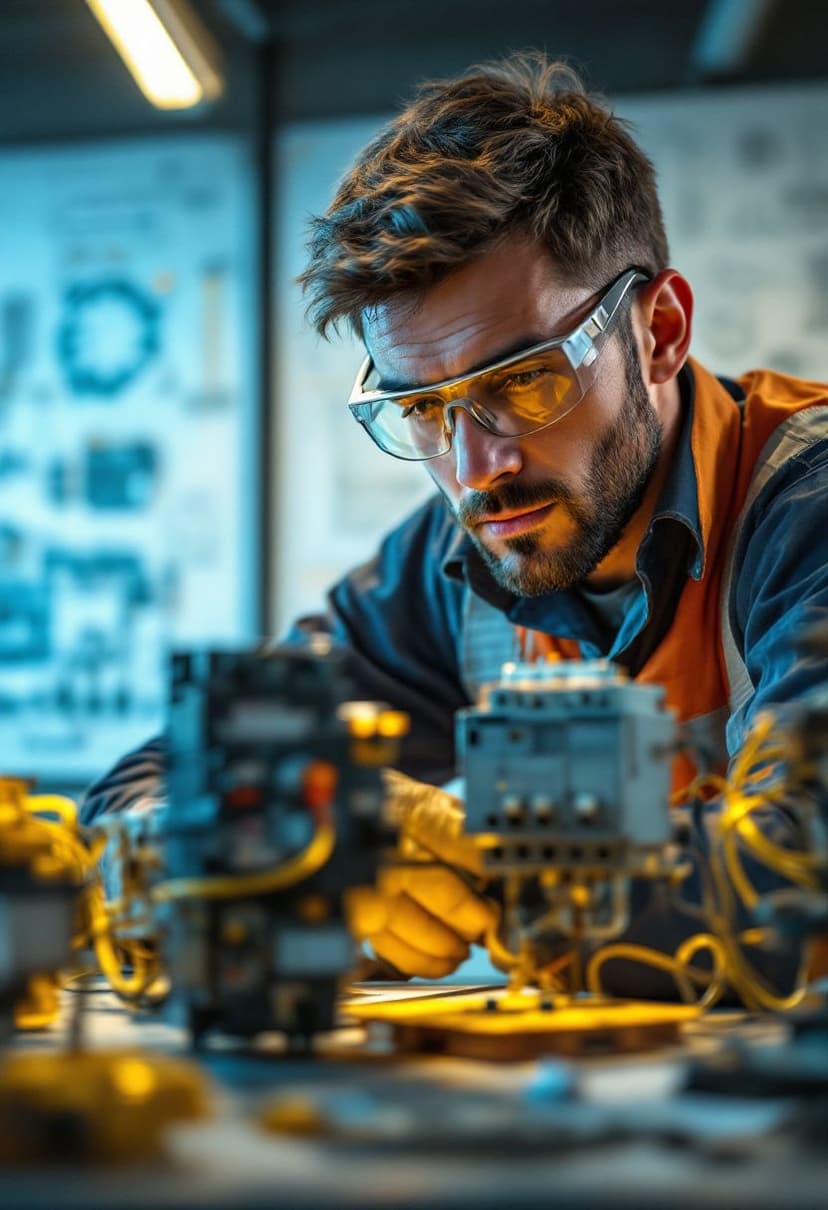 Technician working